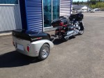 Harley's black and grey motorcycle trailer 2014